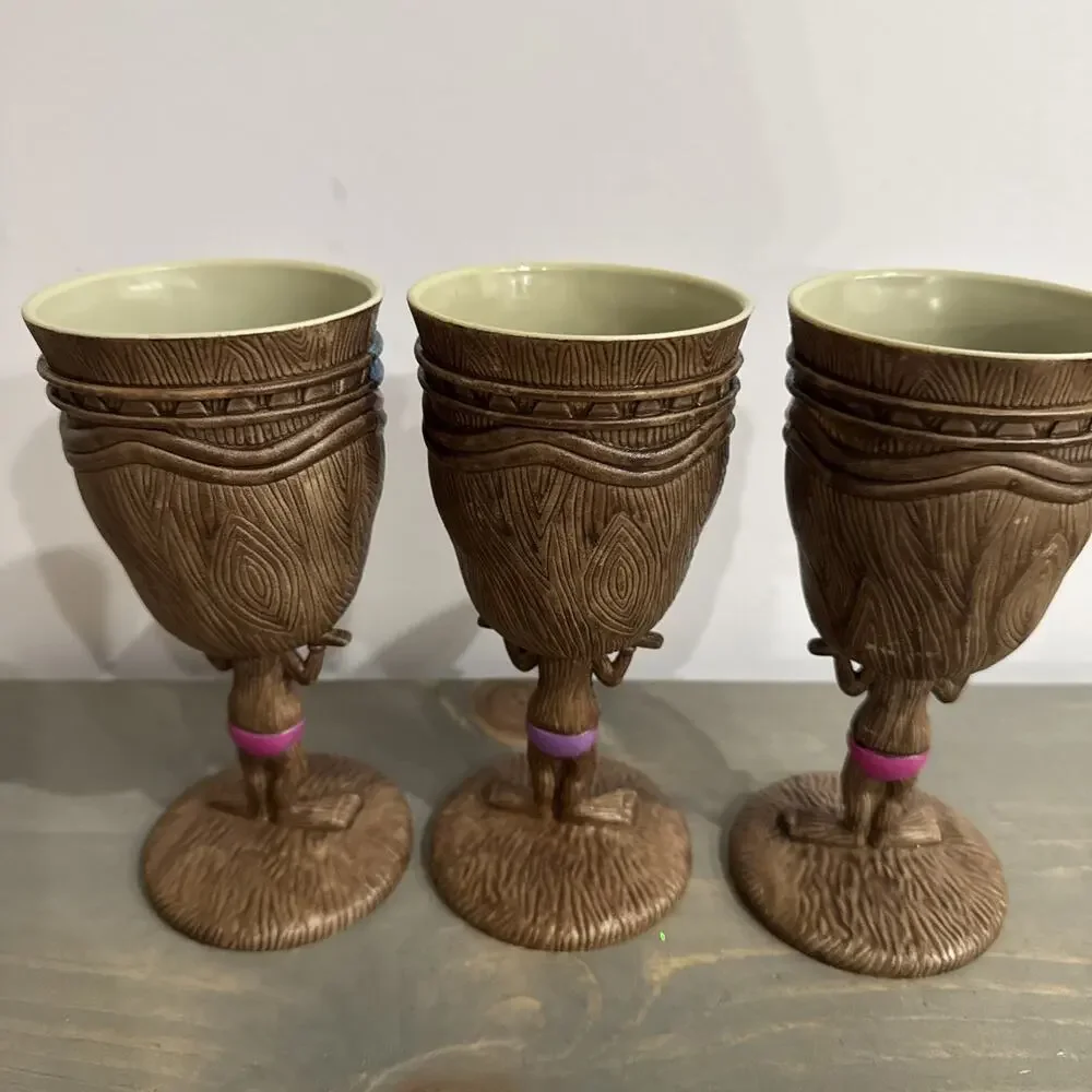 Tiki Plastic Party Cup Set Colorful 3 Tiki Dance Beautiful Fun Decor ALOHA🌺 7
